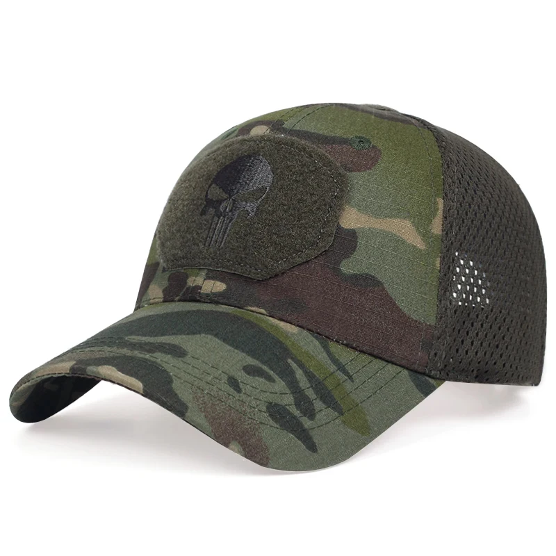 Unisex-Baseballmütze mit Totenkopf-Stickerei, atmungsaktiv, für Frühling und Herbst, für den Außenbereich, verstellbar, lässige Mütze, Sonnenschutzmütze – Detail 14