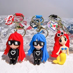 Cartoon Singer Karol Silicon Doll Pendant Keychains Car Key Chain Keyring For men Women Backpack Ornament Jewelry Fans Gifts
