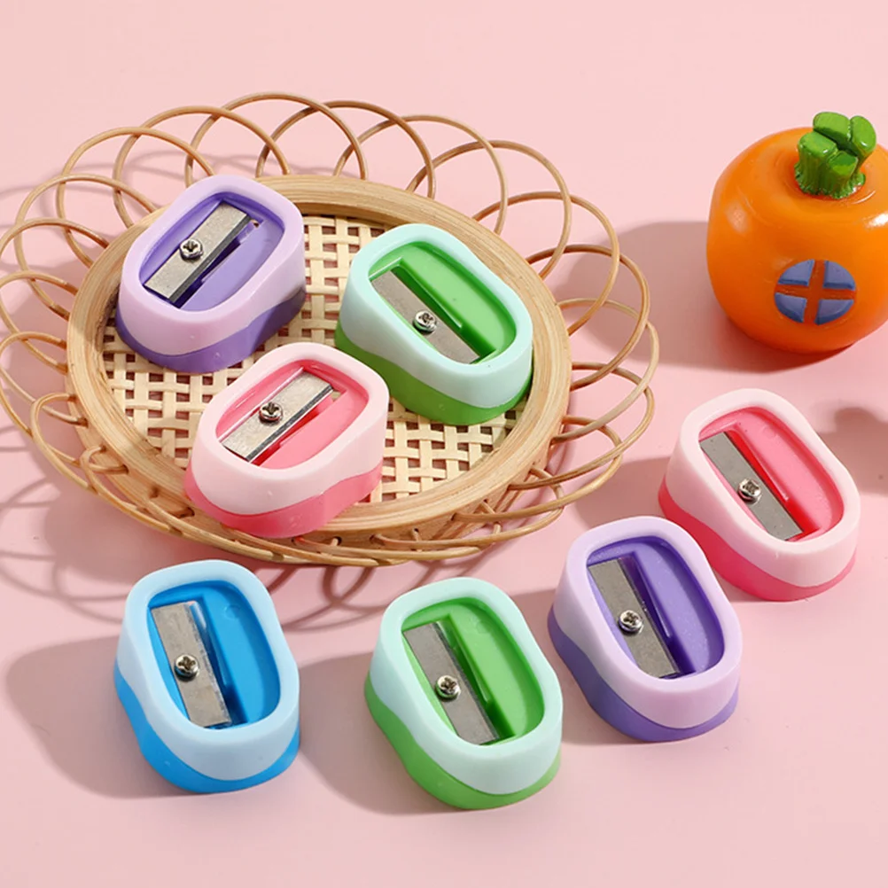 Mini temperamatite manuale da 20 pezzi, temperamatite portatile a foro singolo, materiale scolastico per matite colorate per bambini