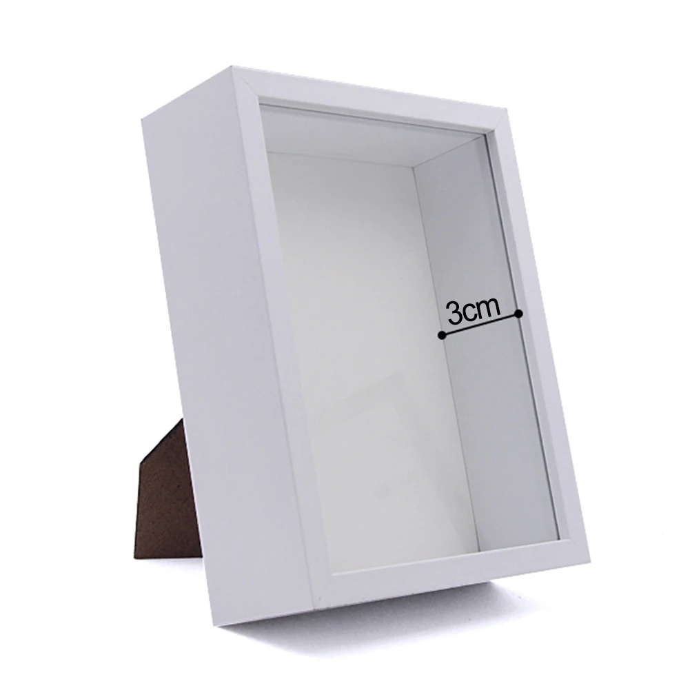 Art Display 3D Shadow Box Craft Showcase Deep Frame Design Easy Assembly Elegant Home Decor Protective Glass Cover