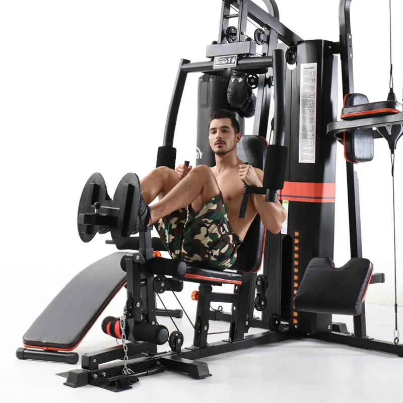 Three Man Station Integrated Trainer Home Combined Large-scale Sports Multi-functional Fitness Equipment