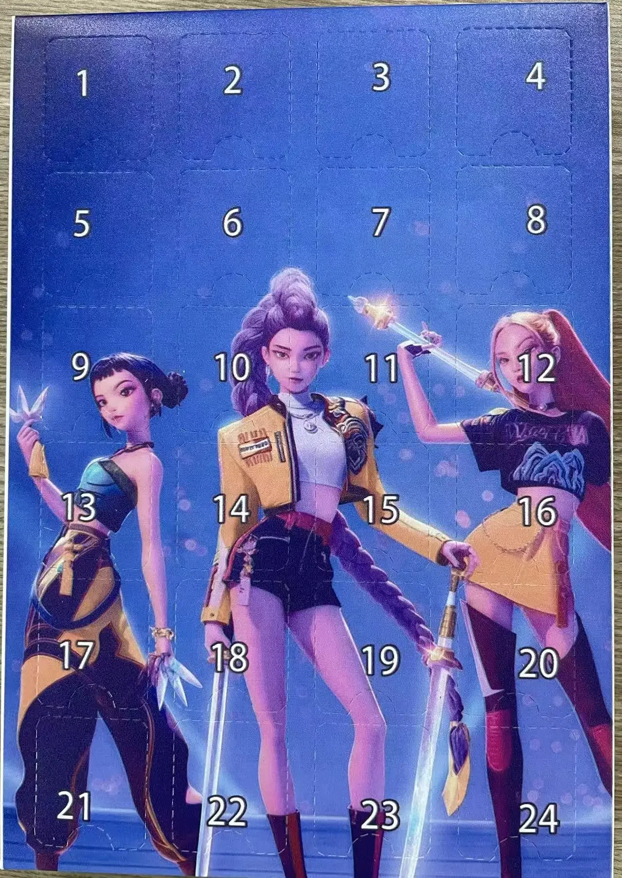 @@ Nuovo calendario dell'Avvento Demon Hunters K Pop Demon Hunters Rumi Mira Zoey Tiger Calendario dell'Avvento per il conto alla rovescia di NataleRegalo @ 24 giorni