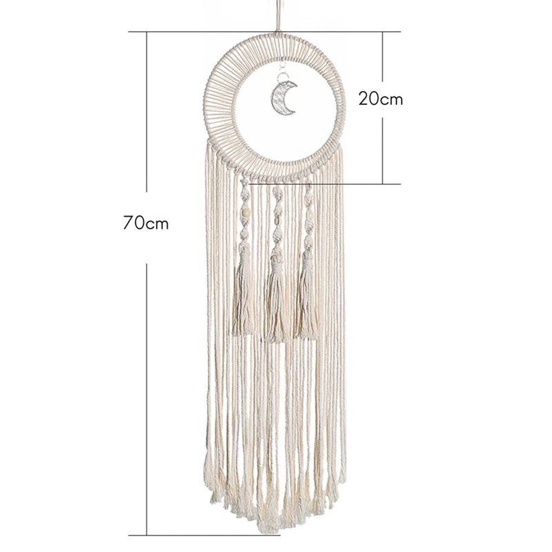 Macrame Moon Dream Catchers Wall Hanging Decor Dream Catcher Handmade Home Bedroom Decoration image 6
