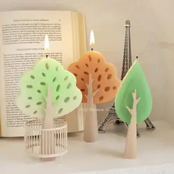 3D Tree Candle Silicone Mold Diy Handmade Aromatherapy Gypsum Resin Soap Mold Home Handicraft Making Tool