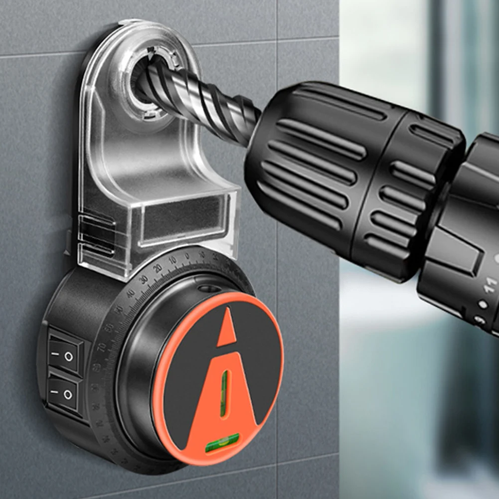 2 In 1 Wall Electric Suction Vacuum with 2 Horizontal Bubble 360° Level Drill Dust Collector for Electric Hammer & Drill view 3