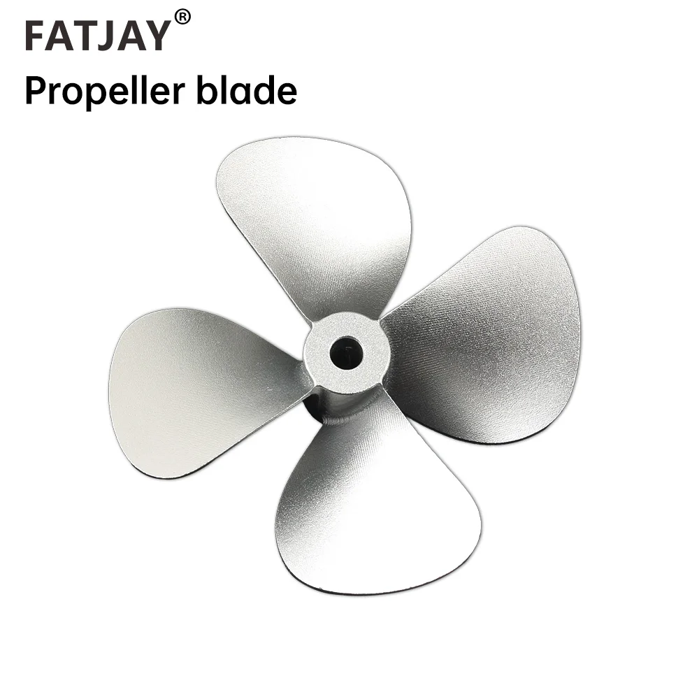 

FATJAY, 1 шт., пропеллер для лодки с дистанционным управлением, 4 лопасти, размер вала 4 мм, внешний диаметр 60 мм, опора из алюминиевого сплава с ЧПУ для радиоуправляемой лодки