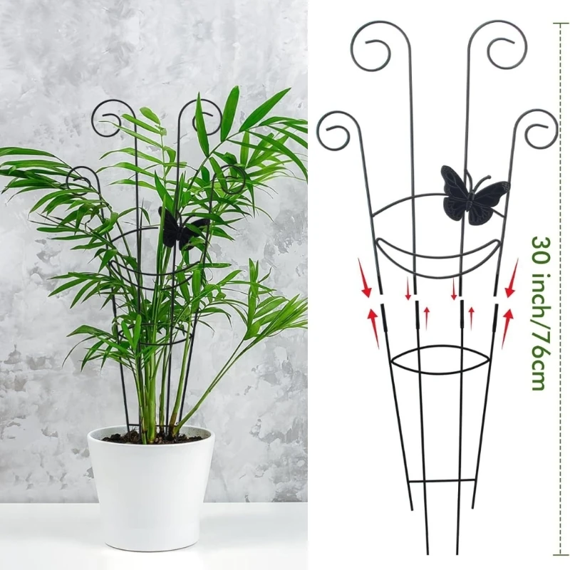  Iron Indoor Plant Trellis for Climbing Plant Small Garden Trellis for Potted Plant Outdoor Flower Plant Support
