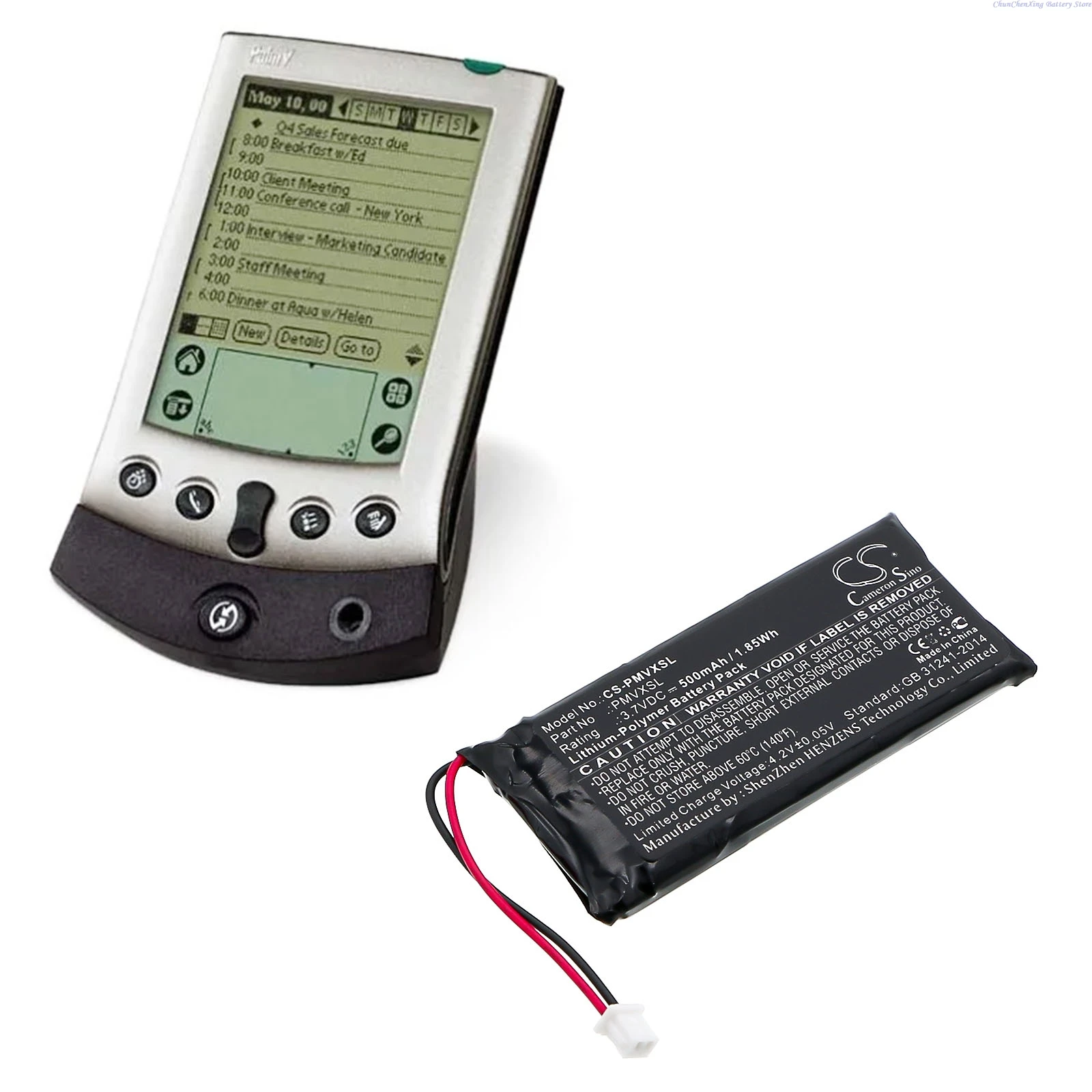 PDA de 3,7 V 500 mAh CS-PMVXSL, batería de PC de bolsillo para IBM C3, para Palm V, Vx, Nii, Viix, LE + TOOL