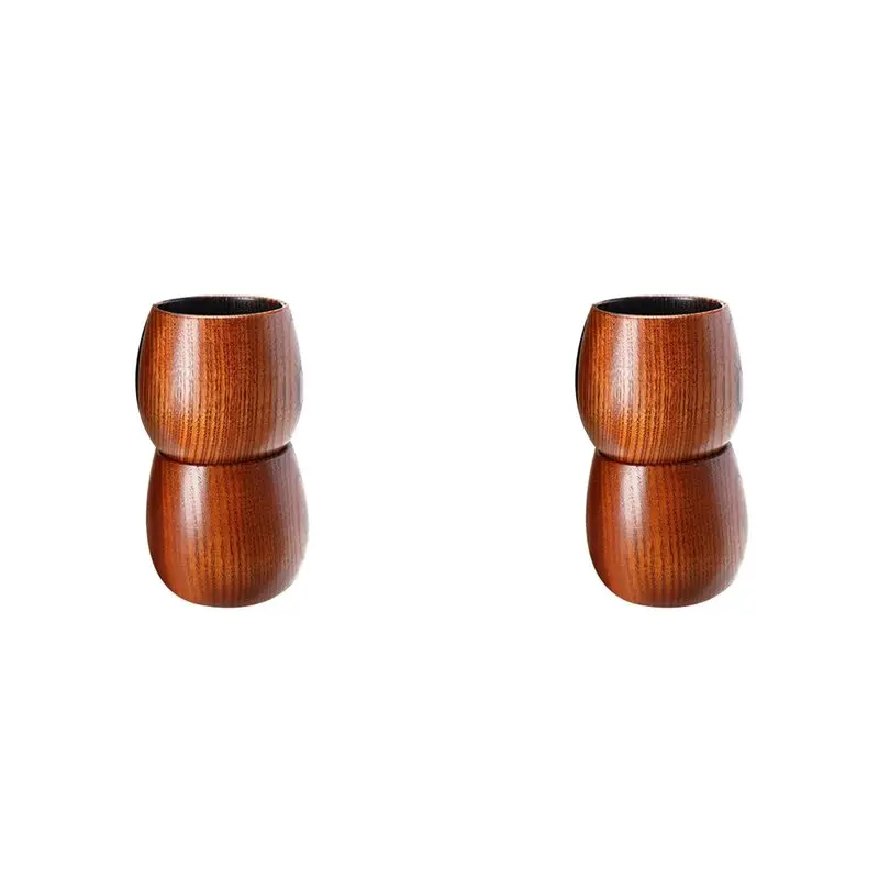 BAAG-Charred Wooden Boston Glass, The Wood Boston Drinking Cup, Old Fashioned Whiskey Glasses Tumblers 4Pack