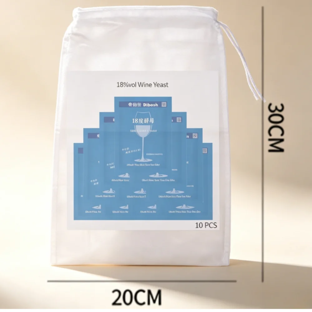 10pcs Aluminum Bag Used to Pack Wine Yeast 5g of 18% with Filter Bag