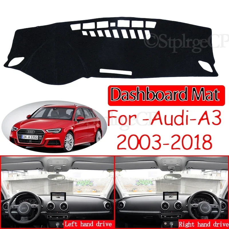 

Автомобильные аксессуары с защитой от ультрафиолета S-Line S3 для Audi A3 8P 8V 2003 ~ 2018, противоскользящий коврик для приборной панели, коврик от солнца, коврик для приборной панели