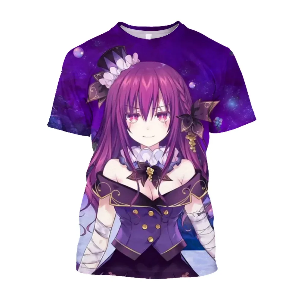 Hot 2024 New Fashion3D Anime Date A Live Printed Men T-Shirts Sexy Girls Cartoon Manga Oversized T Shirt Streetwear T-shirty