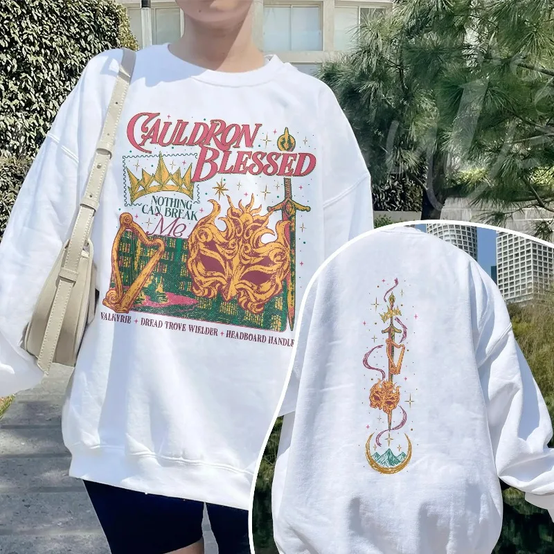 Nesta Archeron Cauldron Blessed Sweatshirt, Lady Death ACOTAR TShirt, SJM Valkyries The Night Court