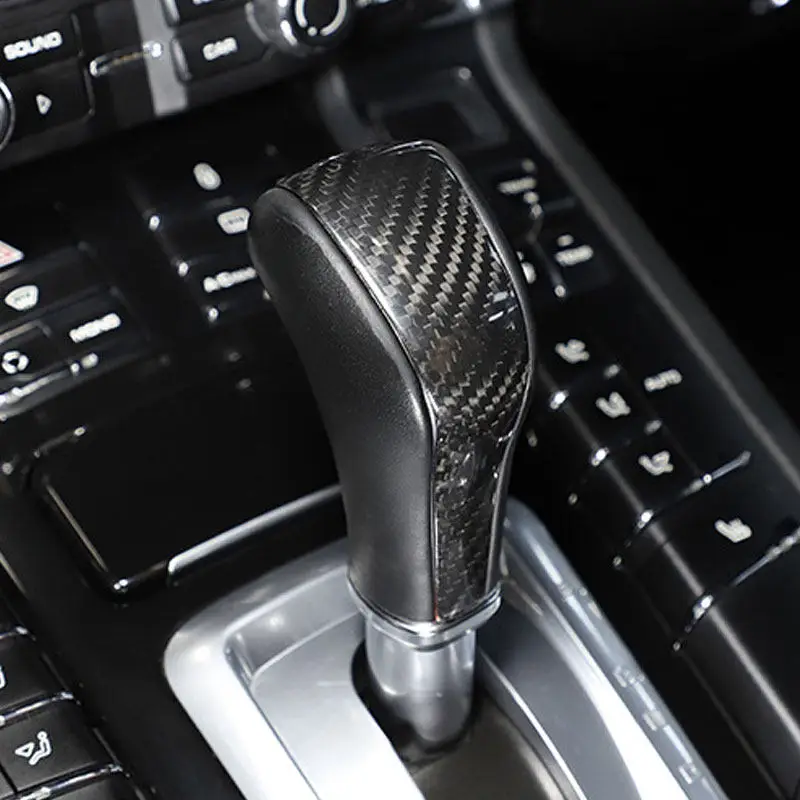 

Для Porsche Cayenne 2011-2017 настоящее черное углеродное волокно, салон автомобиля, центральная консоль, ручка переключения передач, накладка на голову, аксессуары