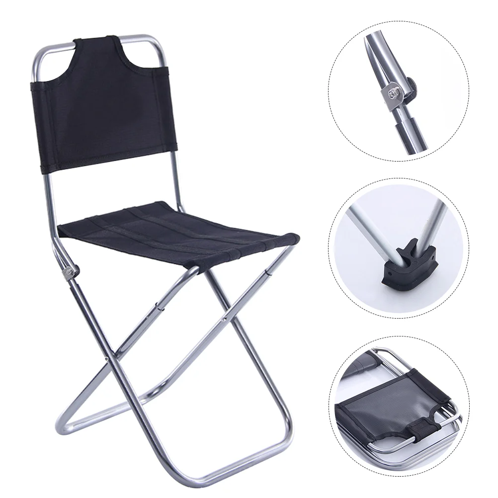 

Folding Chair Outdoor Foldable Portable Fishing Alloy Chairs Camping Collapsible Aluminum Stool Ultralight Beach