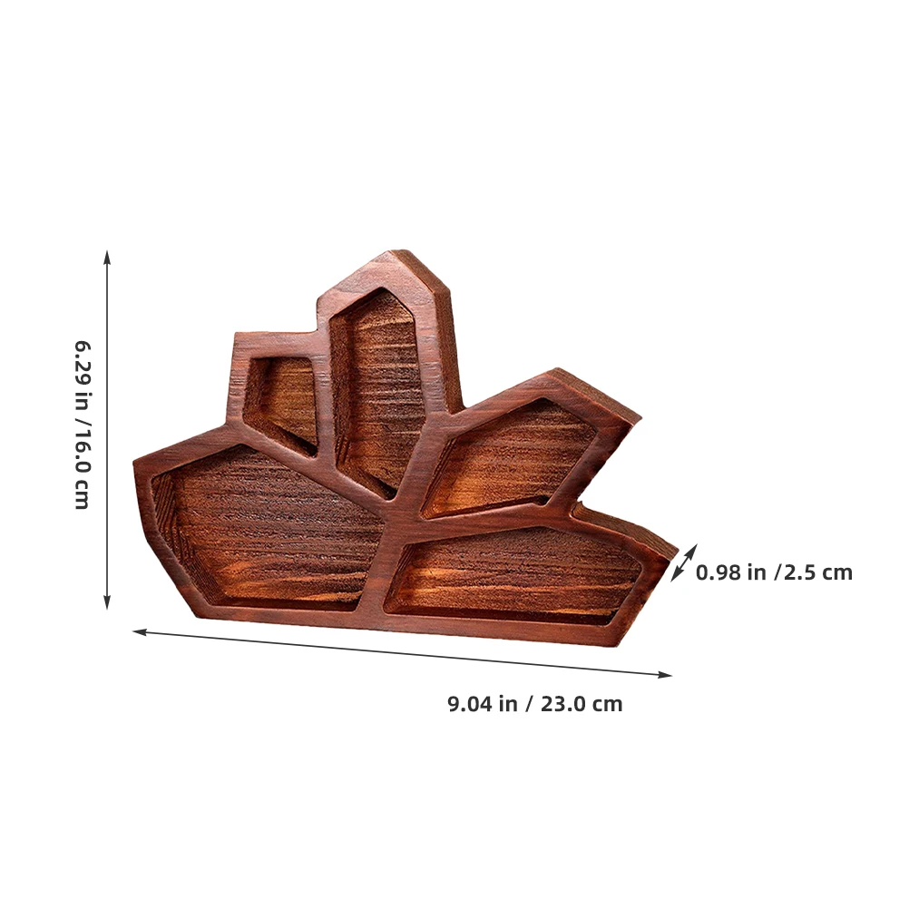 

Crystal Display Tray Wooden Stone Holder Unique Shape Jewelry Organizer Storage Plate for Bracelets Necklaces Jewelry Plate