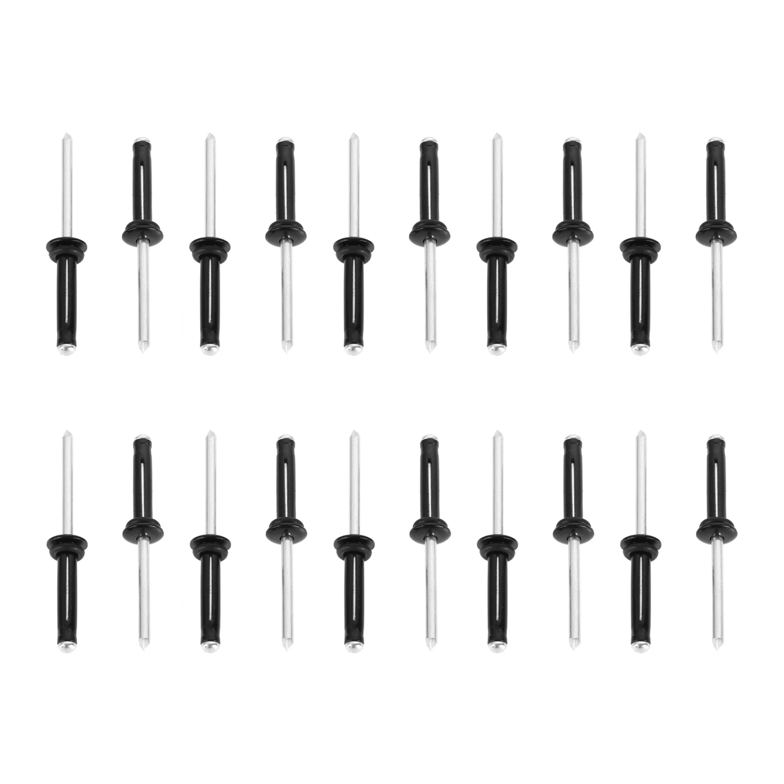 

20Pcs 59mm Tri-Grip Rivets with Waterproof O-Rings Black for Kayak Canoe Boat Rowing Water Sports Accessories