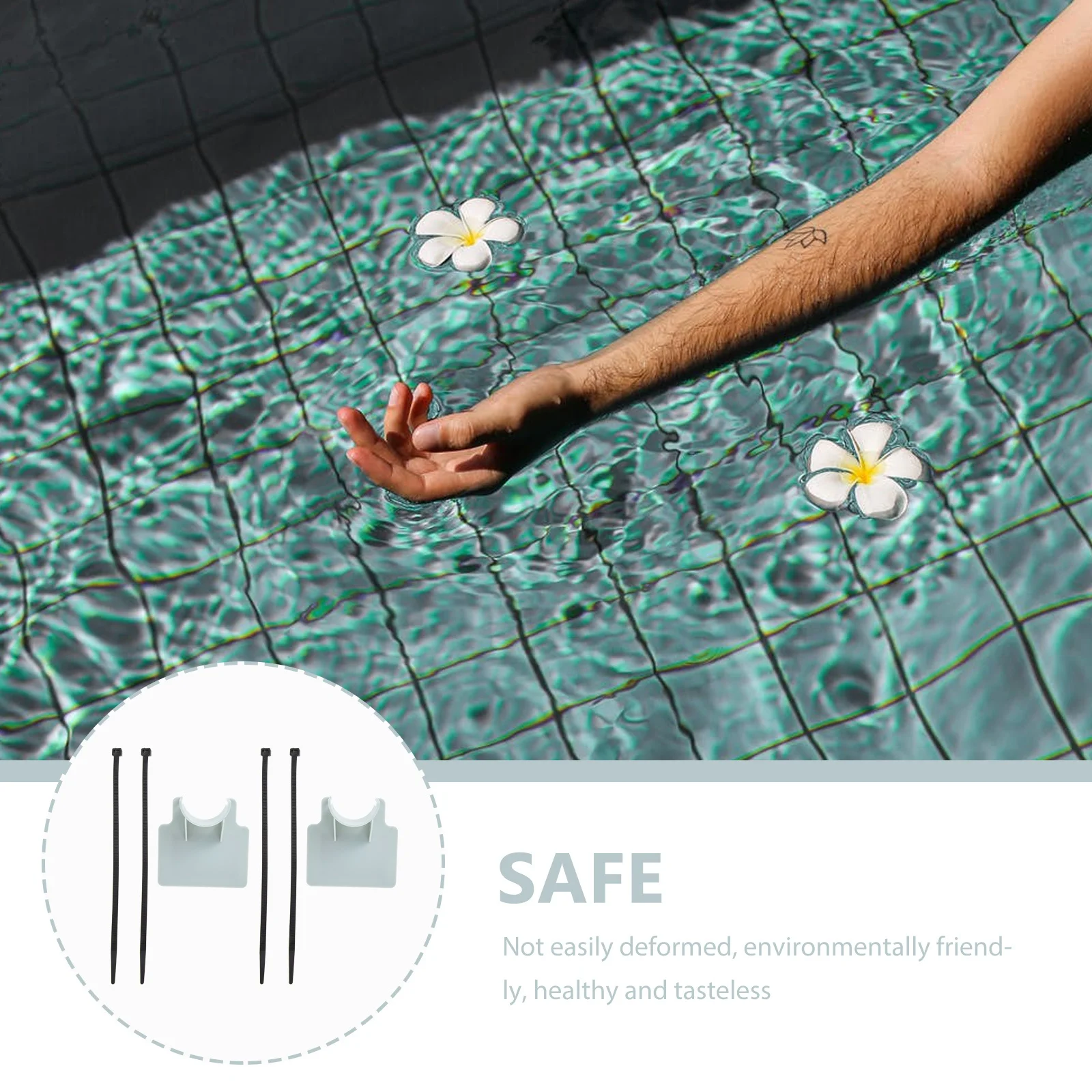 

2 set Soft Tube Support Kit Adjustable Hose Brackets For Swimming Pool Prevent Sagging Pp Nylon Material Pool Use Bracket Pond