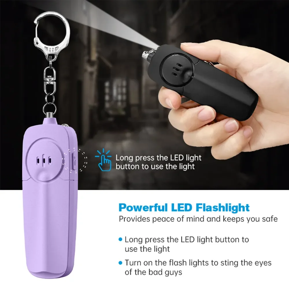 Imagem -03 - Elecpow Personal Self Defense Alarm Keychain Lanterna Led Anti-lobo Proteger a Segurança Alerta de Emergência Menina Mulheres Criança 130db