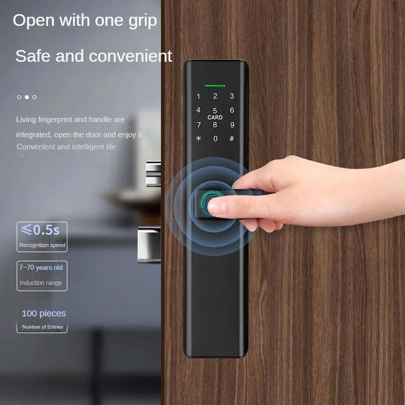 Fingerprint Lock Indoor Door Lock Wooden Door Password Intelligent Lock Room Office Hotel Apartment Graffiti Bluetooth