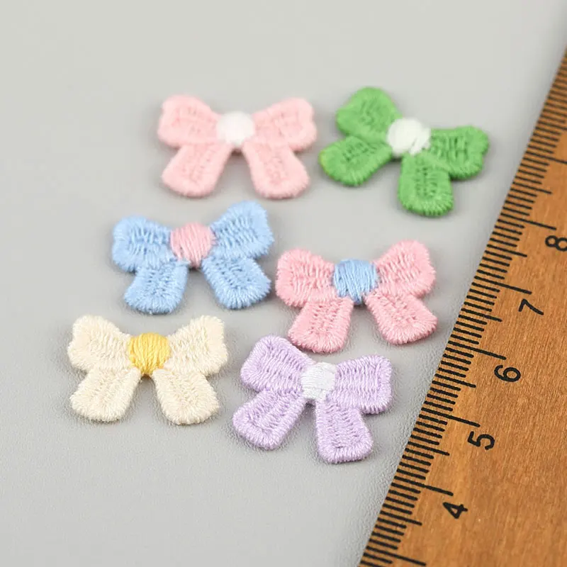 40 Stück Schleifen-Spitzen-Stickerei-Patchwork-Stoff, Blumen-Haarnadel, Schuh, Hut, Blumenmuster, Hosen, Socken, dekoratives Zubehör, Material – Detail 4