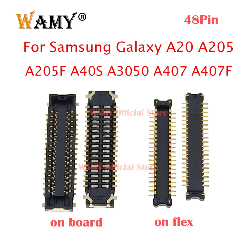 

Шлейф (гибкий кабель) для ЖК-дисплея, разъем FPC для Samsung Galaxy A20 A205 A205F A40S A3050 A407 A407F, 34-контактный, на плате