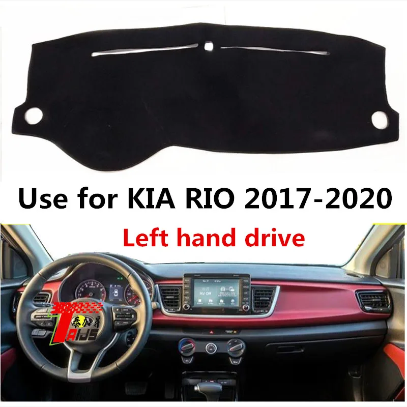 

Taijs Left Hand Drive Car Dashboard Mat Dash-Mat for Kia Stonic RIO 2017 2018 2019 2020 2021 Thickness Carpet Accessories Pad