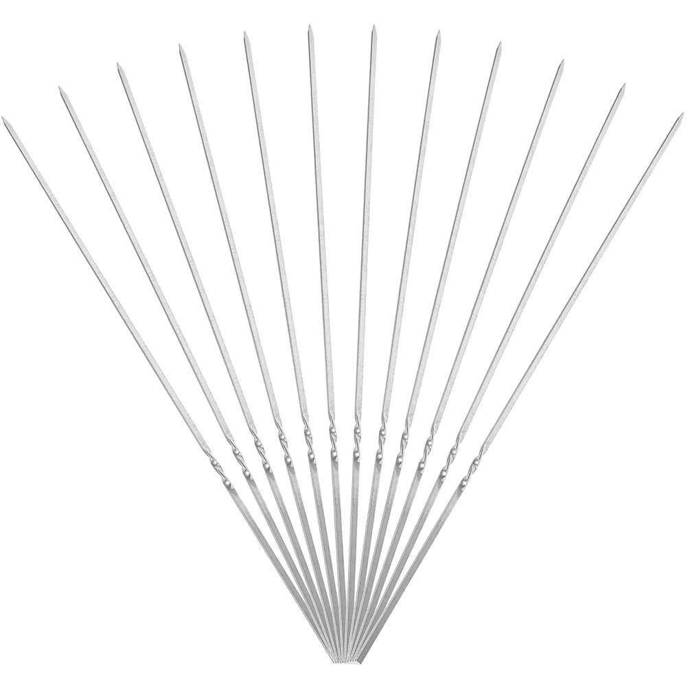 

20pcs Stainless Steel BBQ Skewers 30cm 3 5mm 1 8mm Reusable Metal Kebab Sticks for Grilling Camping Outdoor Party
