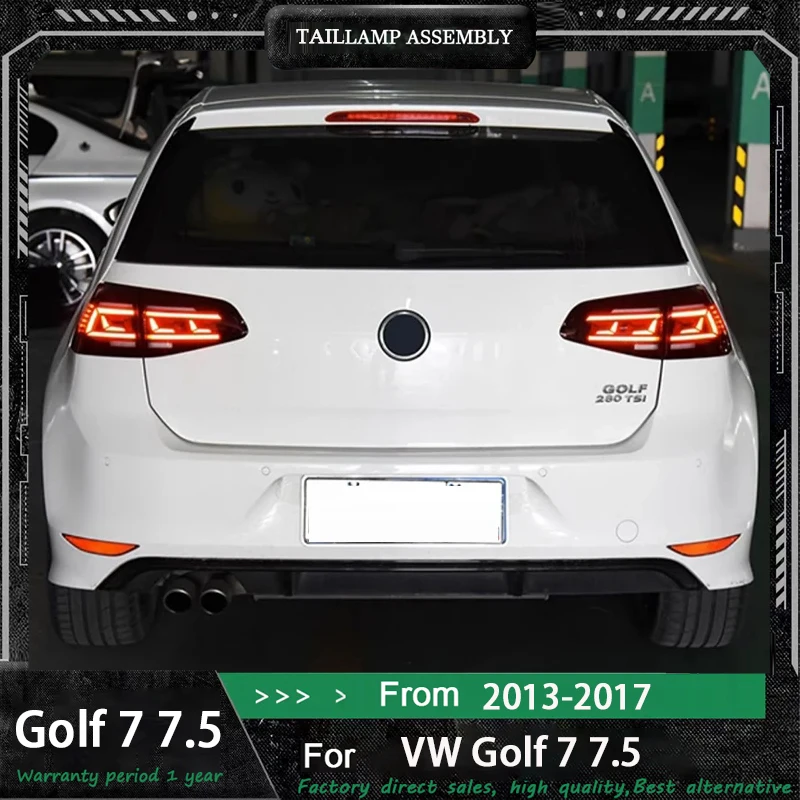 

Автомобильные фары для Volkswagen Golf 7, задний фонарь 2013-2020 Golf 7,5 светодиодный задний фонарь Golf MK7 Stop DRL, тормозной динамический сигнал