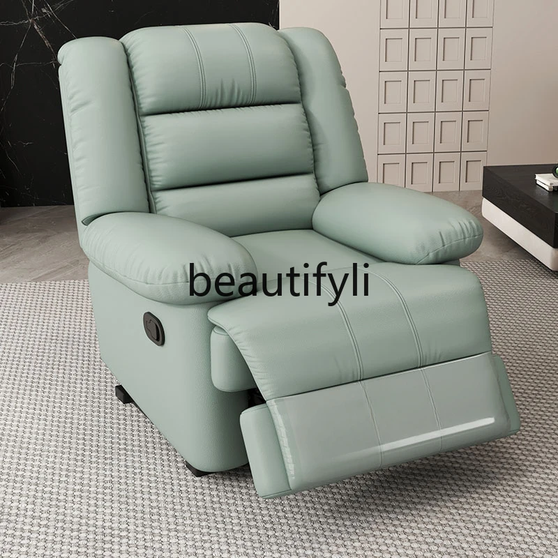 First-class space sofa cabin technology fabric art single reclining chair leather art electric