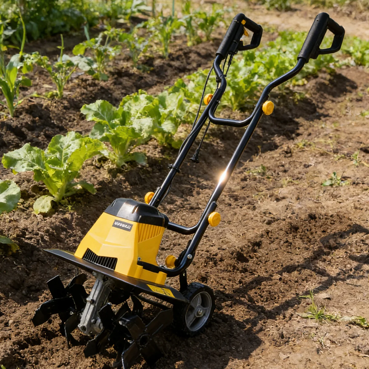 Electric Tiller Cultivator - Heavy Duty Garden Rototiller with Adjustable Tines for Soil Cultivation, Weeding & Small Farm/Lawn