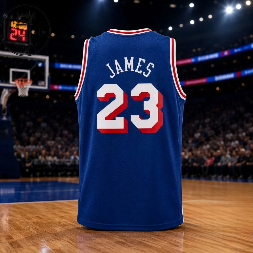 2026 Neues Heißes Herren-T-Shirt Basketball-Trikot „Goat“ LeBron 23 3D Digital Bedrucktes Mesh-Sporttrikot Übergroß Schnelltrocknend