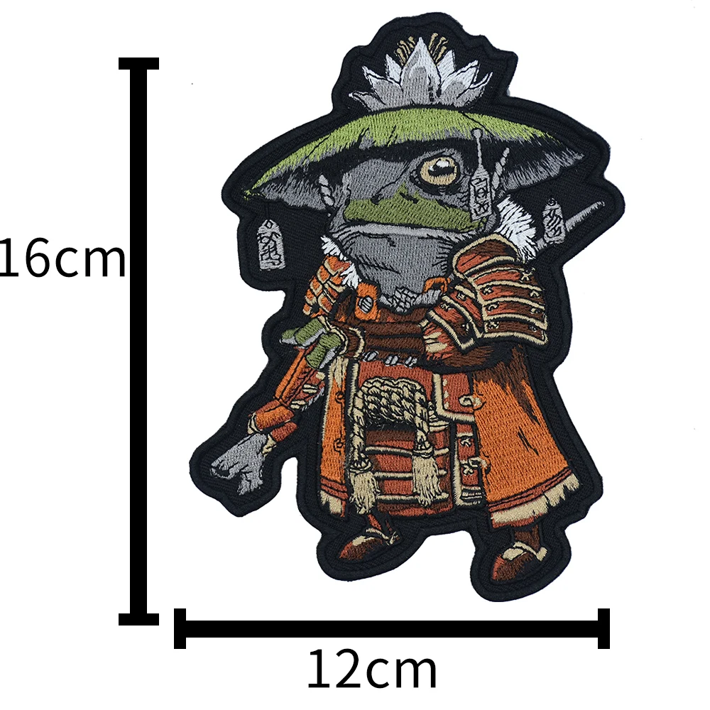 Japanese Cartoon Character Patches Frog Guard Embroidered Iron on for Clothes Patch DIY Hot Sales Cool Punk Badges Biker Sticker