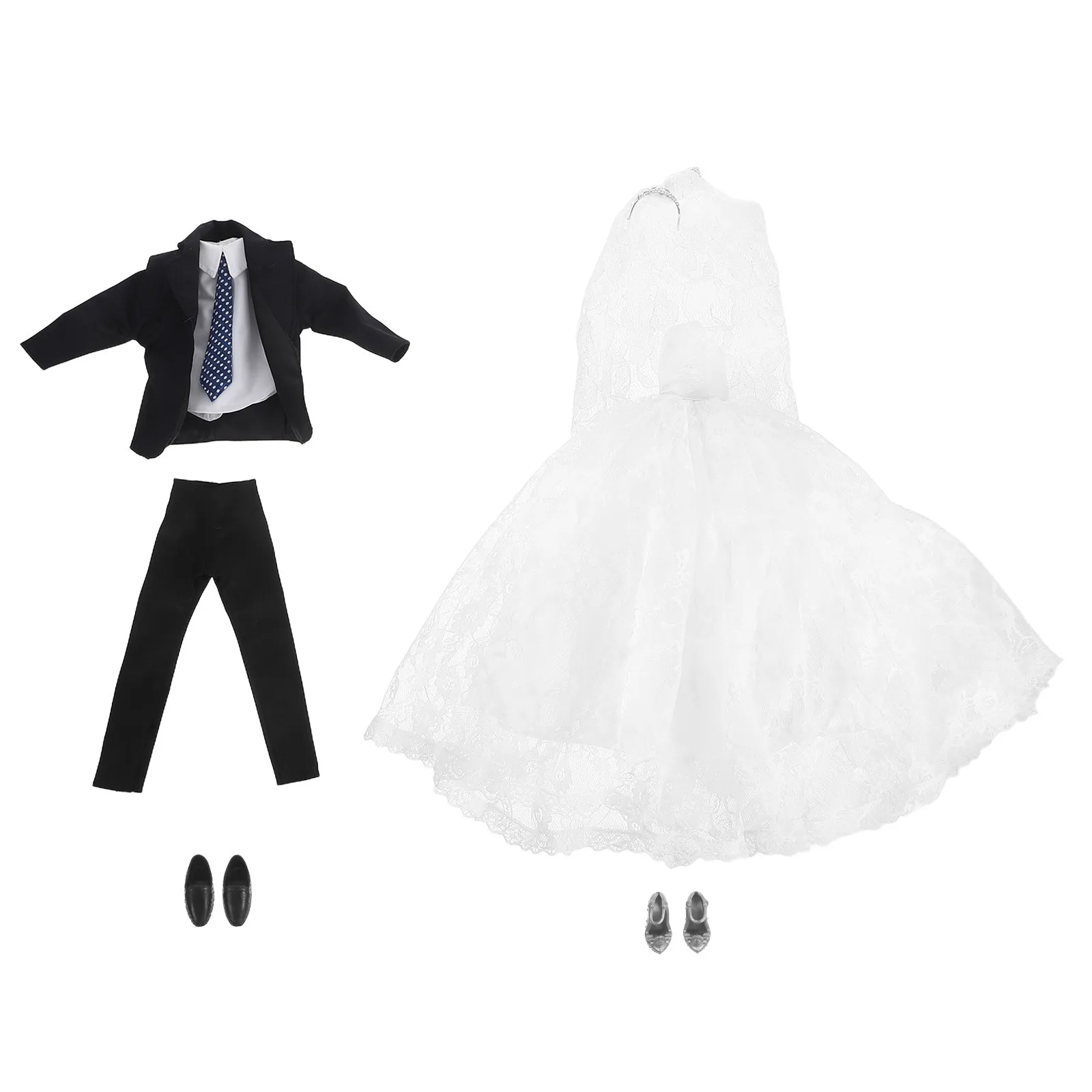 

1 комплект, 1 комплект, платье невесты, костюм жениха, свадебный наряд для девочек, официальная одежда, вечерние, день рождения, рождественские украшения, многоразовые