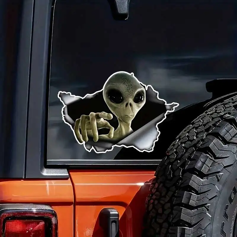 Alien invasion Car Sticker Vinyl Decal Waterproof Rear Window Motorcycle Camper Bumper Truck Laptop Decoration SH1551