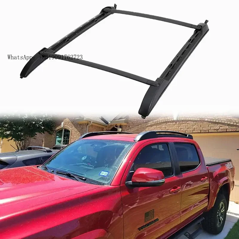 

Rack Cross Bars for 20052023 Tacoma Double Cab Aluminum Roof Rails Crossbar for Cargo Canoe Bike Kayak Snowboard Rooftop
