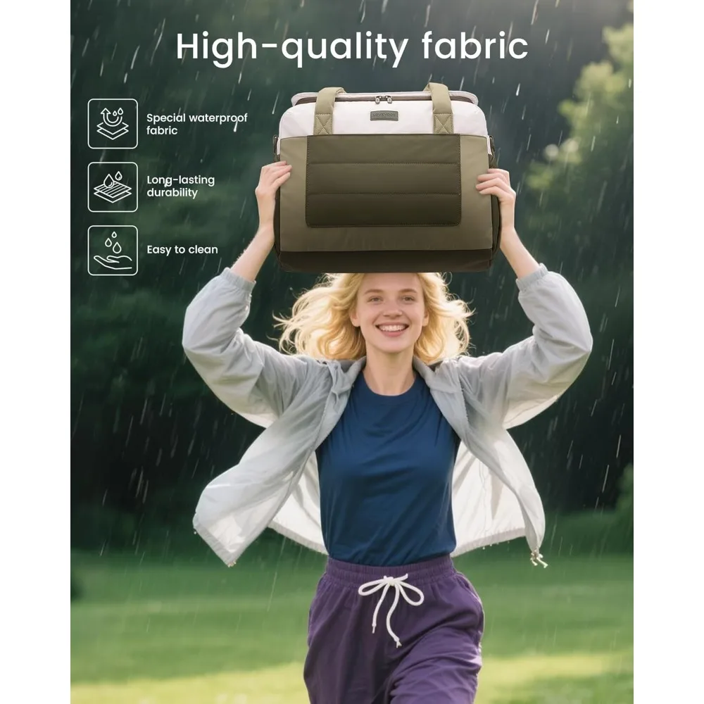 حقيبة سفر نسائية واق من المطر، مقاس حمل، مقاومة للماء لصالة الألعاب الرياضية والرحلات الليلية، مع جيب مبلل للراحة #5