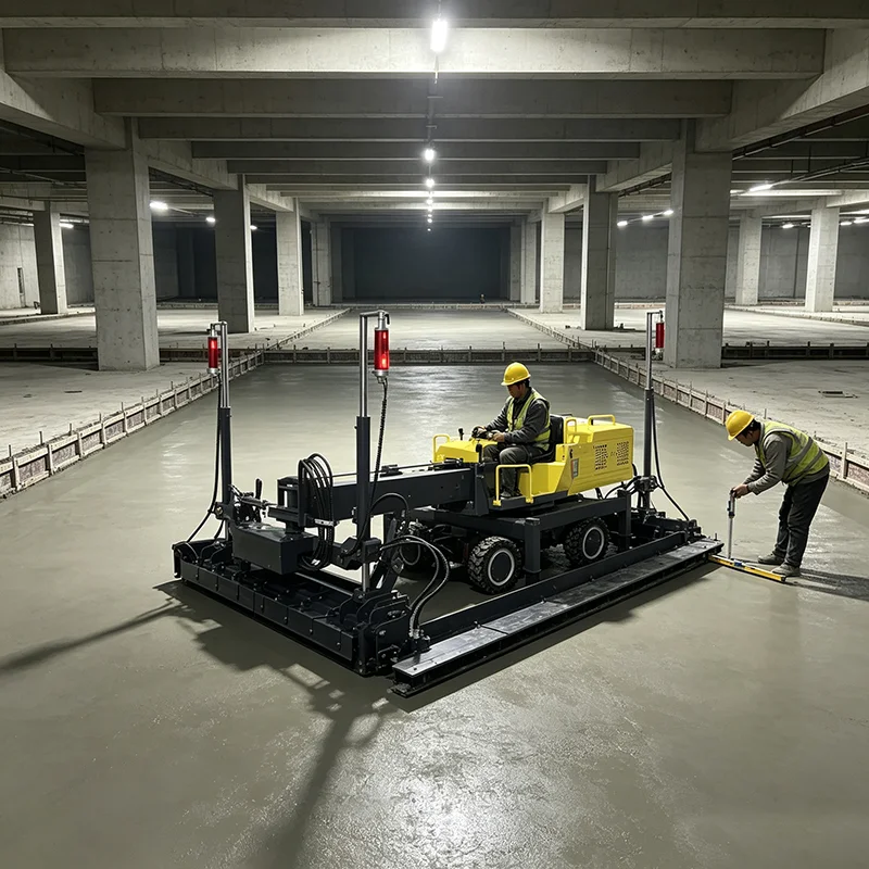Boom Laser Screed Machine 360 Degree Rotation Concrete Laser Screeding Construction Machinery