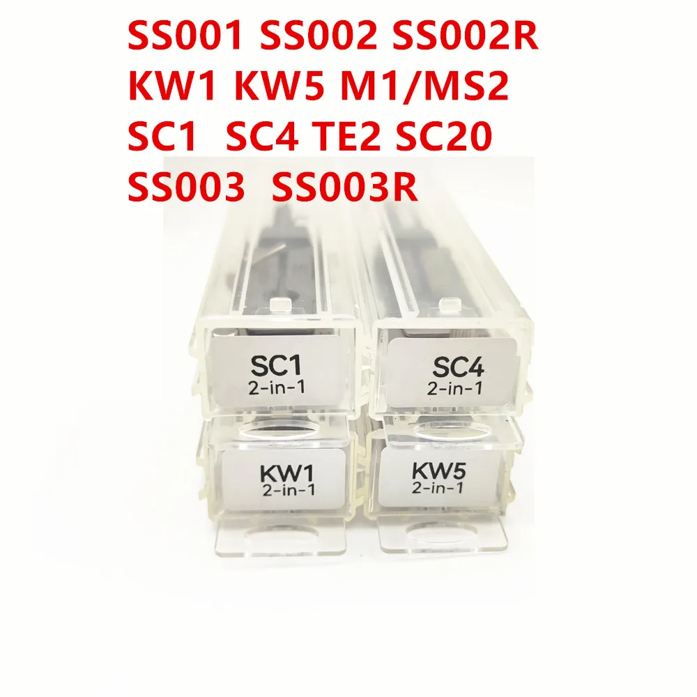 

Lishi style Tools SS001 SS002 SS002R KW1 KW5 M1/MS2 SC1 SC4 TE2 SC20 SS003 SS003R 2в1 слесарные инструменты