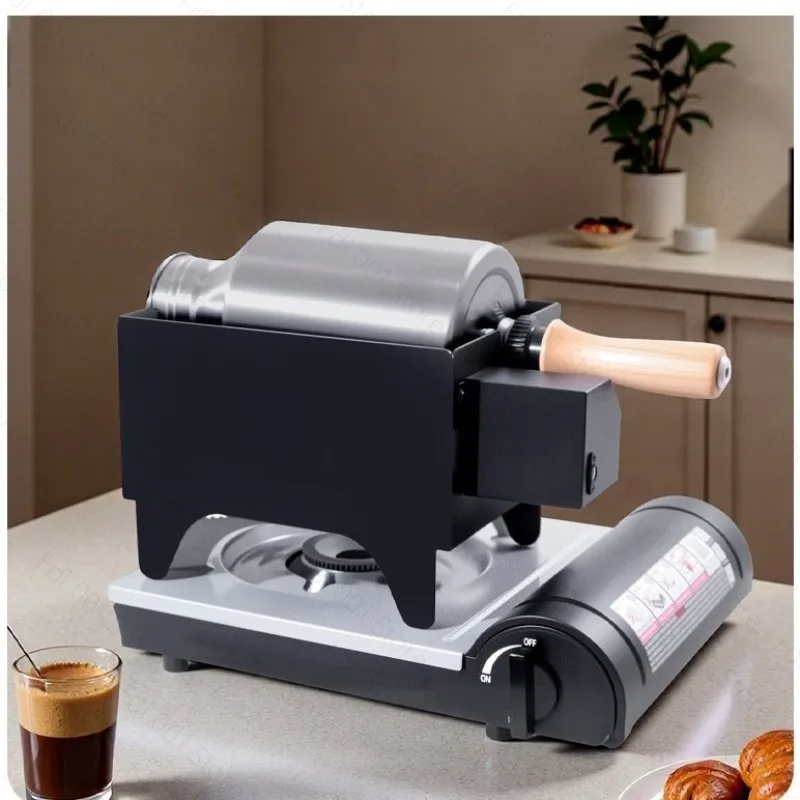 250g Drum Coffee Bean Roaster Machine Direct Fire Coffee Roasting Baker for Home Use