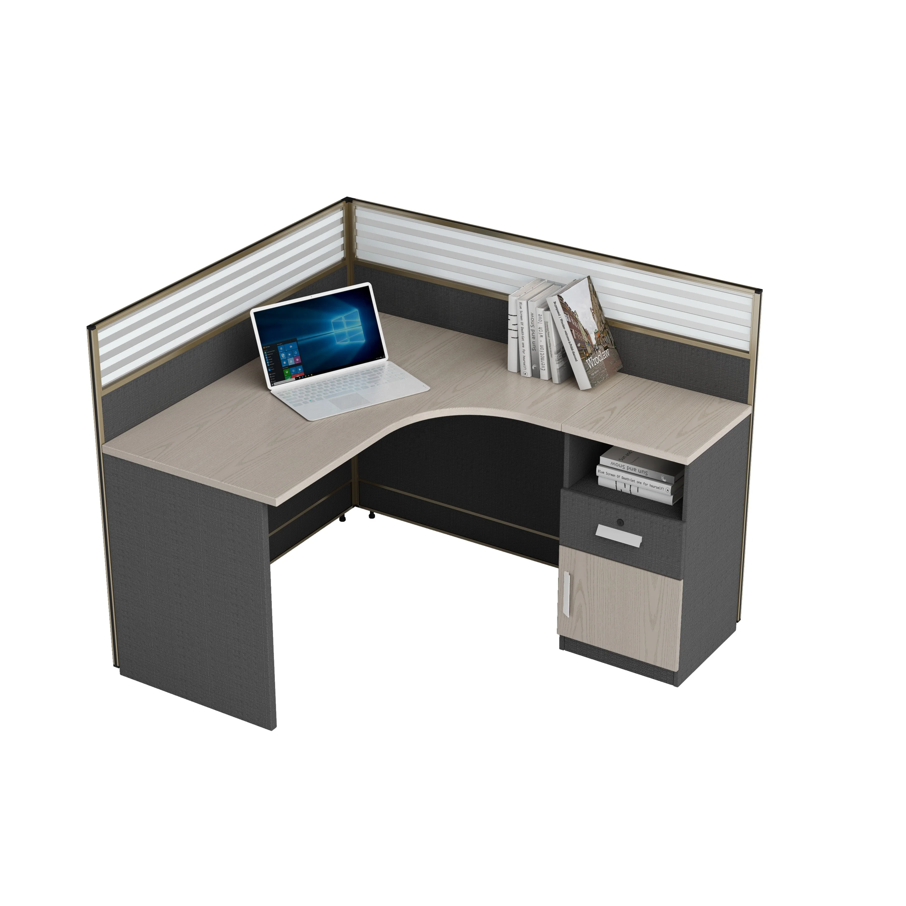 open office 1/2/3/4 seat workstation cubicle  high quality class A laminate L shape office extendable workstation modular