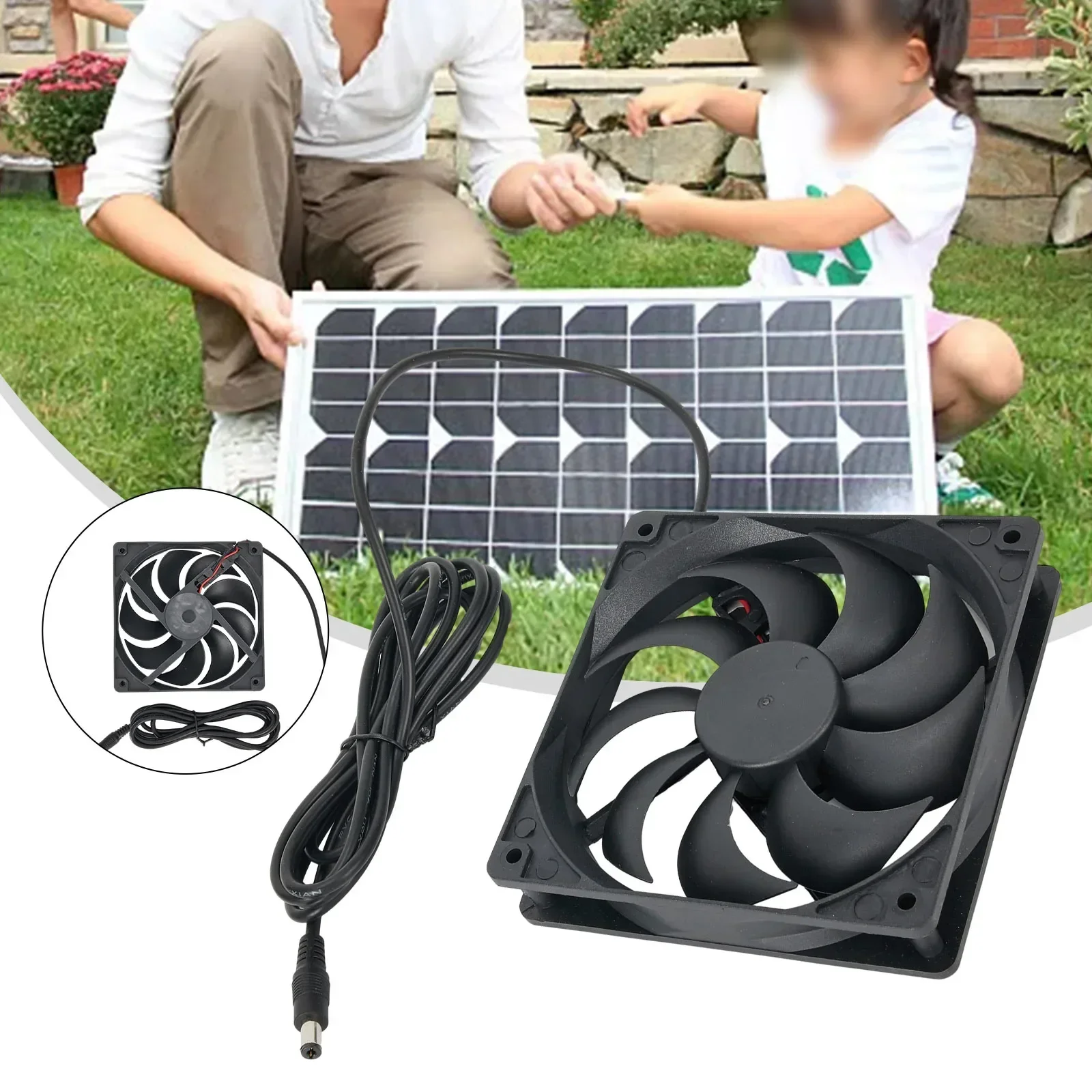 

10W 12V Solar Exhaust Fan Ventilation Fan Exhaust Fan For Poultry Dog Chicken House RV Greenhouse Fan