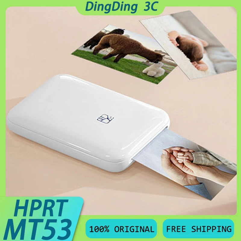 HPRT MT53 Household Pocket Photo Printer Mobile Phone Photo Printer Color Portable Printing Machine Wireless Bluetooth Custom