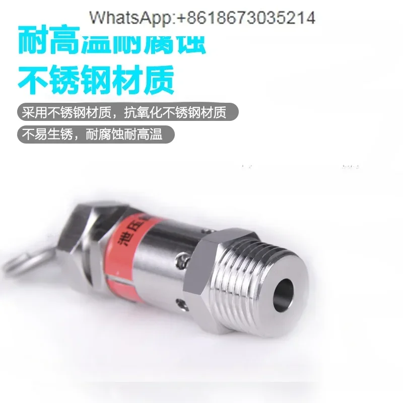 

10 PCS 304 Stainless Steel Adjustable Spring Type Direct Load Safety Relief Valve