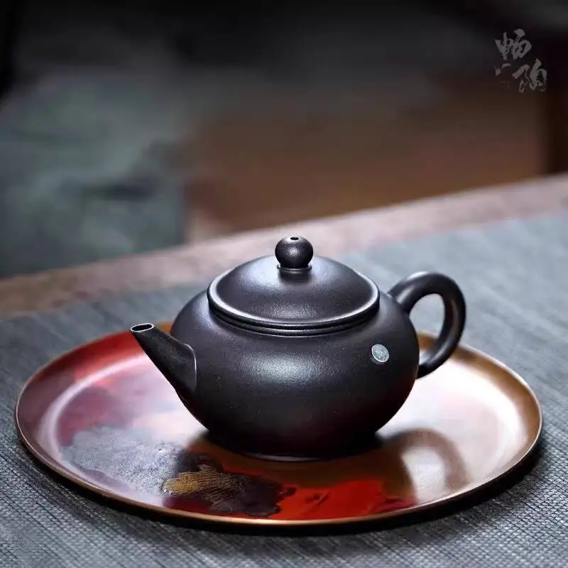 

[Changtao]Yixing Zisha Pot Handmade Teapot Tea Set Pan Ye Original Mineral Stone Yellow Level 160Cc