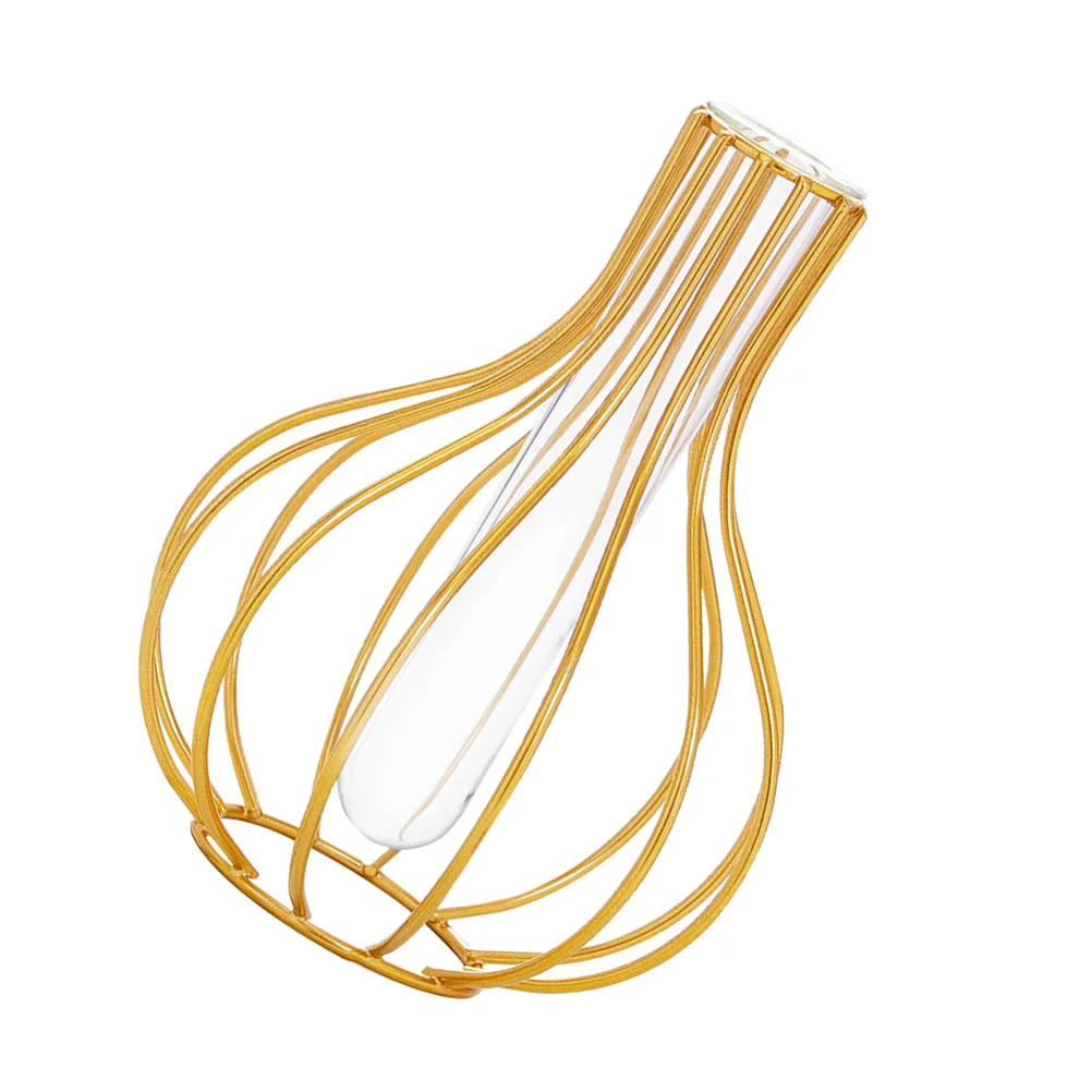 

Hydroponics Vase Hollow Iron Glass Tube Vase For Home Office Bedroom Decoration Glass Art Planter Water Cultivation Decor