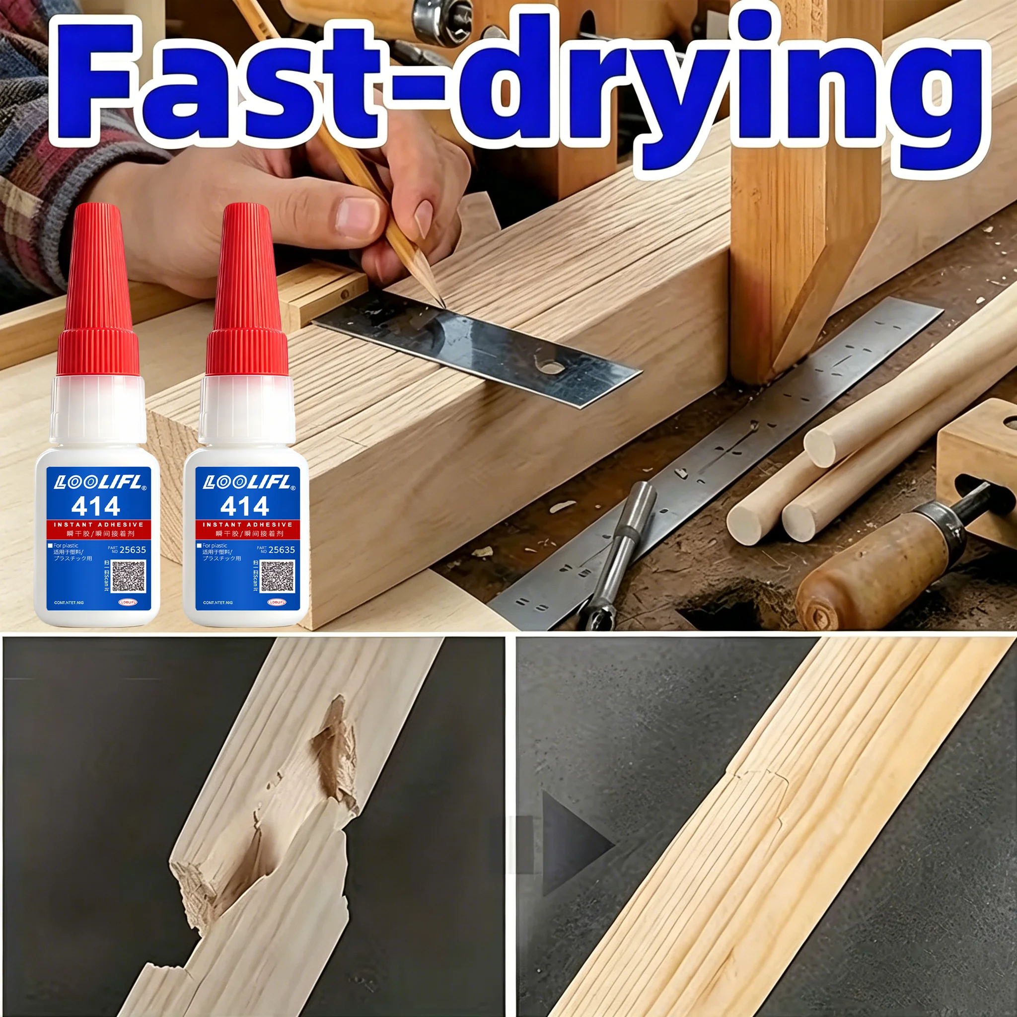 414-Diy Handmade Glue, Strong Quick-Drying Transparent Glue, Suitable for Pla, Abs, Tpu, Petg Plastics, Model Assembly Glue, High Toughness, Model Glue, Material Glue, Special Assembly Glue, Multi-Material Printing Compatible Glue view 2