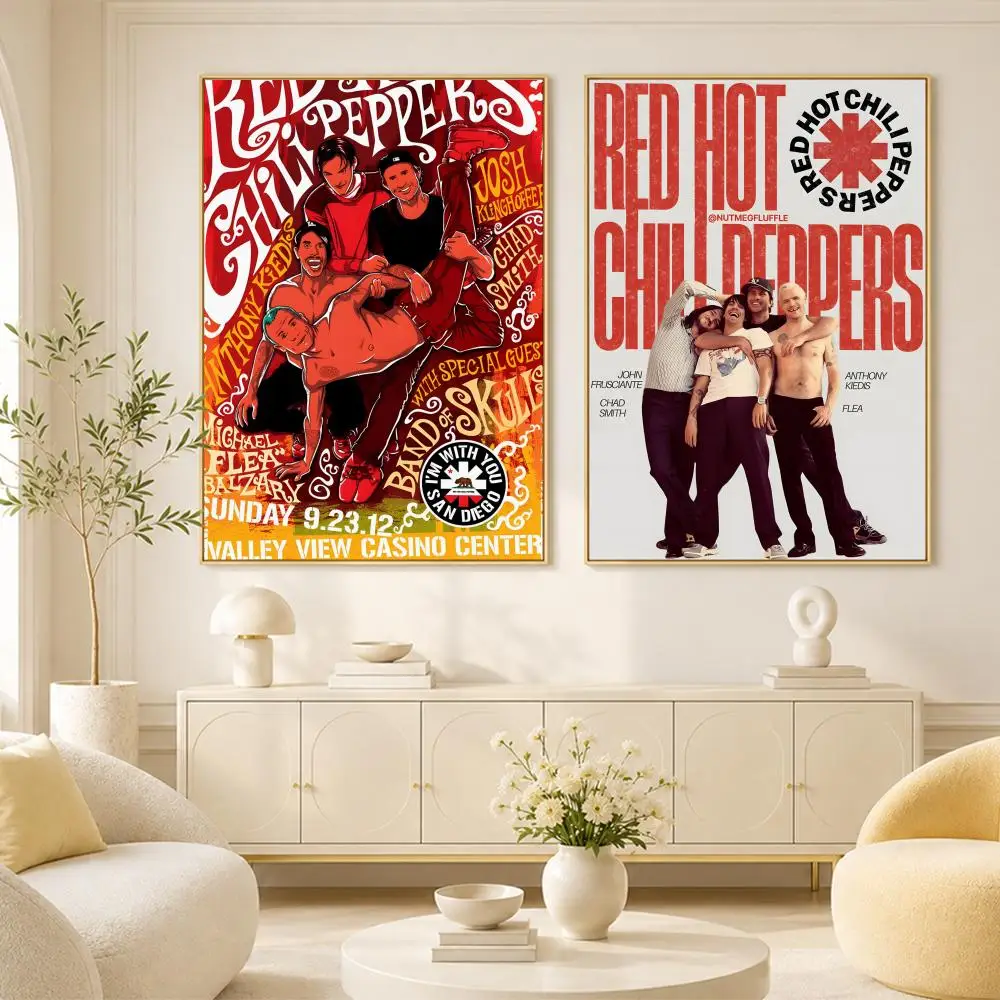 Pop R-Red Hot c-Chili Peppers Poster Room Home Decoration Interior Wall Art Printing Garage Posters Gift