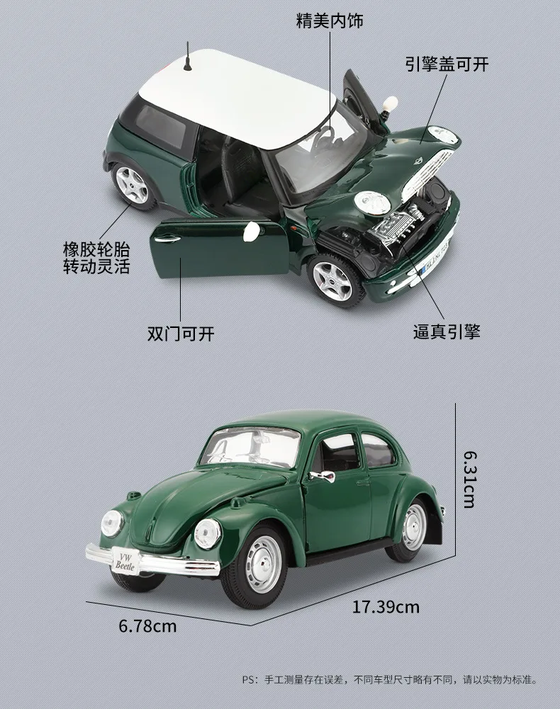 1:24 Maisto BWM MINI COOPER Model BWM Alloy Car Die Cast Sports Car Collection Luxury Vehicle Ornament Boyfriend Birthday Gift