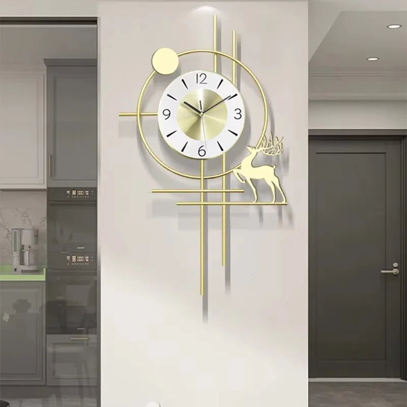Unusualhands Gold Wall Clock Unique Design Toilet Cute Large Wall Clock Cozy Aesthetic Big Reloj De Pared Home Decor Items